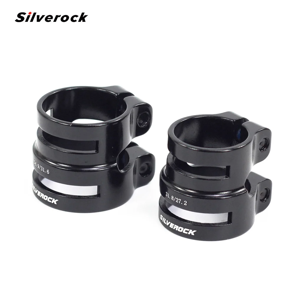 SILVEROCK алюминиевый двойной Подседельный штырь воротник зажим 27,2/31,8 мм 31,8/34,9 мм специально для шоссейного велосипеда MTB углеродная рама балансировочный велосипед