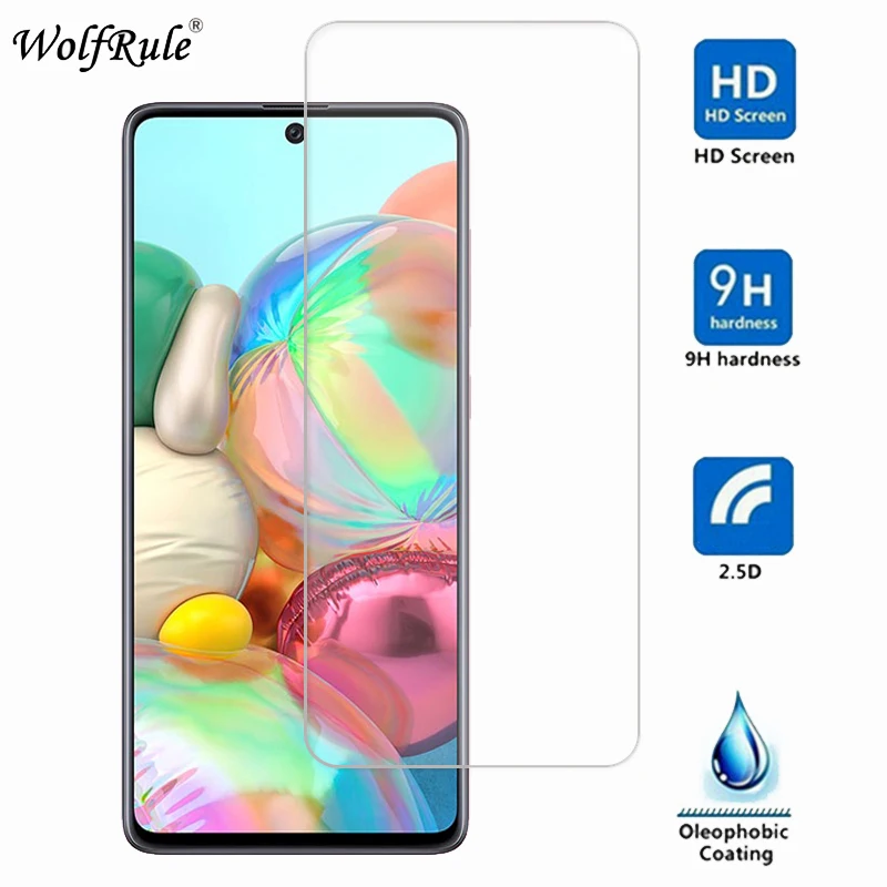 Protector de pantalla de vidrio templado para Samsung Galaxy A71, vidrio Protector de pantalla de 6,7 pulgadas, 2 uds.-2