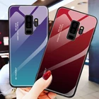 Градиентный телефонный чехол для samsung Galaxy A750 A7 2018 A8 A6 2018 S9 плюс S8 Note 9 S 8 J8 J6 J4 S9Plus закаленное Стекло чехол Coque