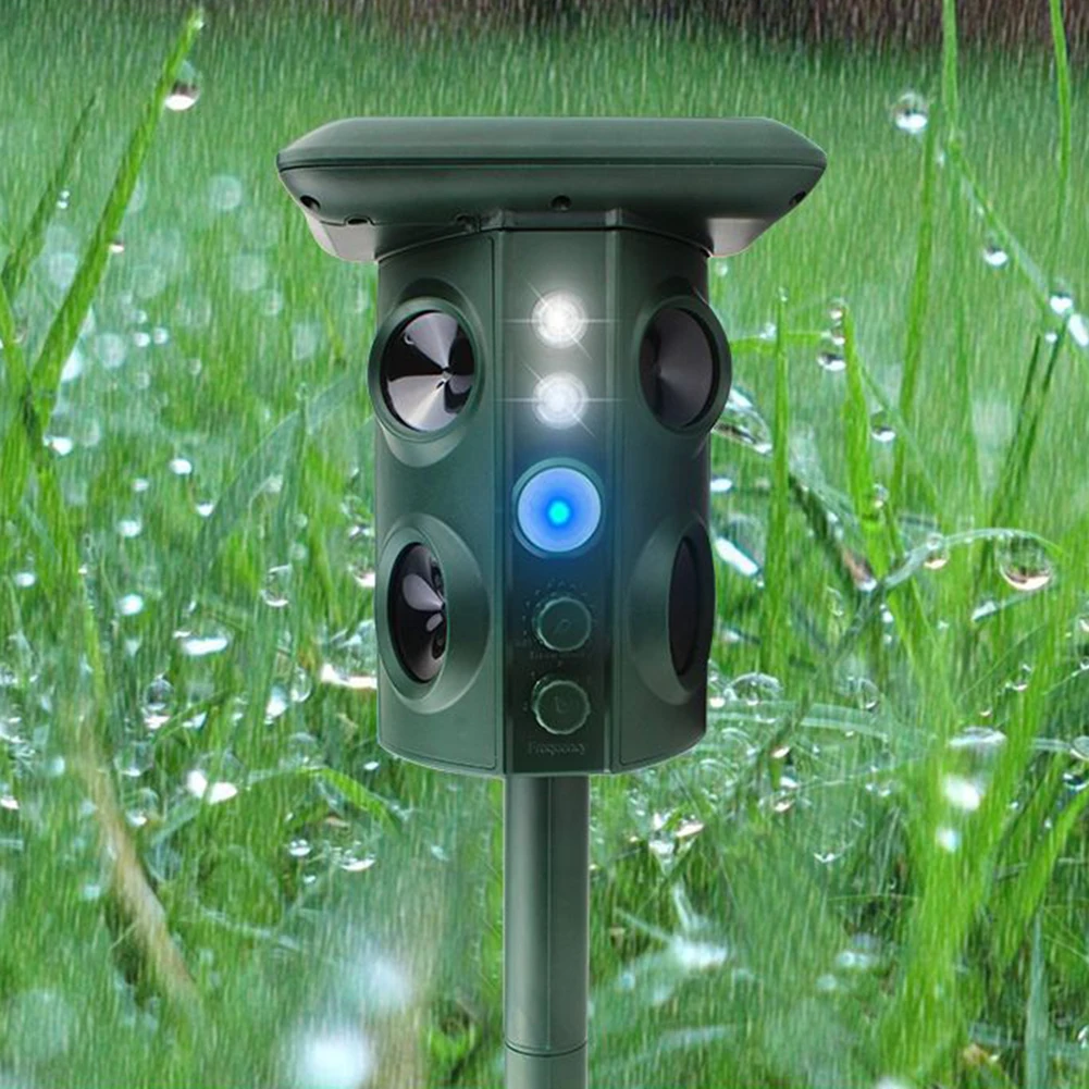 Ультразвуковой отпугиватель животных на солнечной батарее средство для защиты