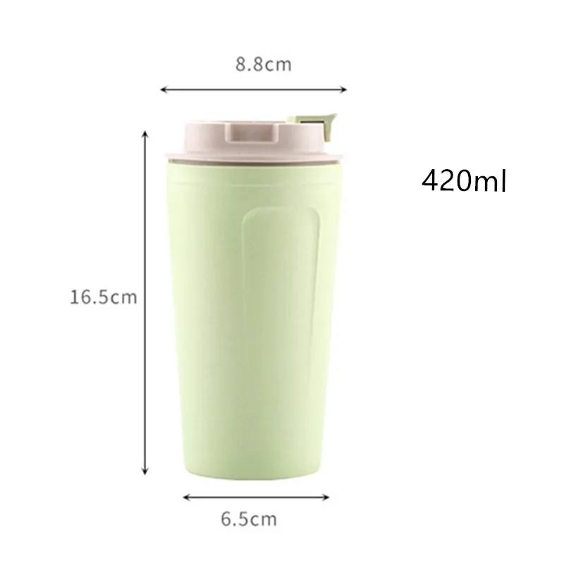 420 мл Высококачественная кружка для кофе из бамбукового волокна герметичная