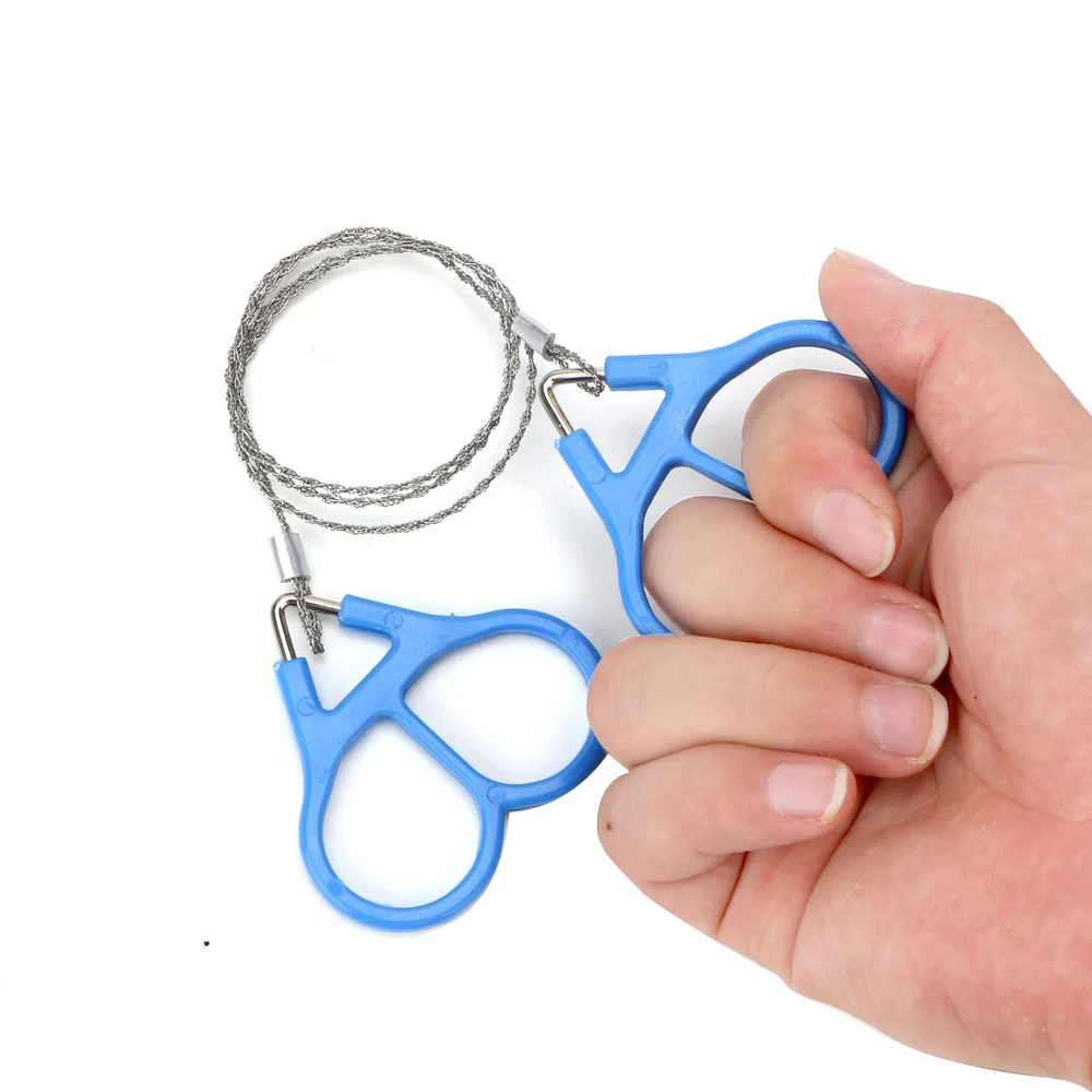 

NICEYARD Stainless Steel Emergent Survival Wire Saw Handle for Cutting Fretsaw Outdoor Hunt Fish hand Tool