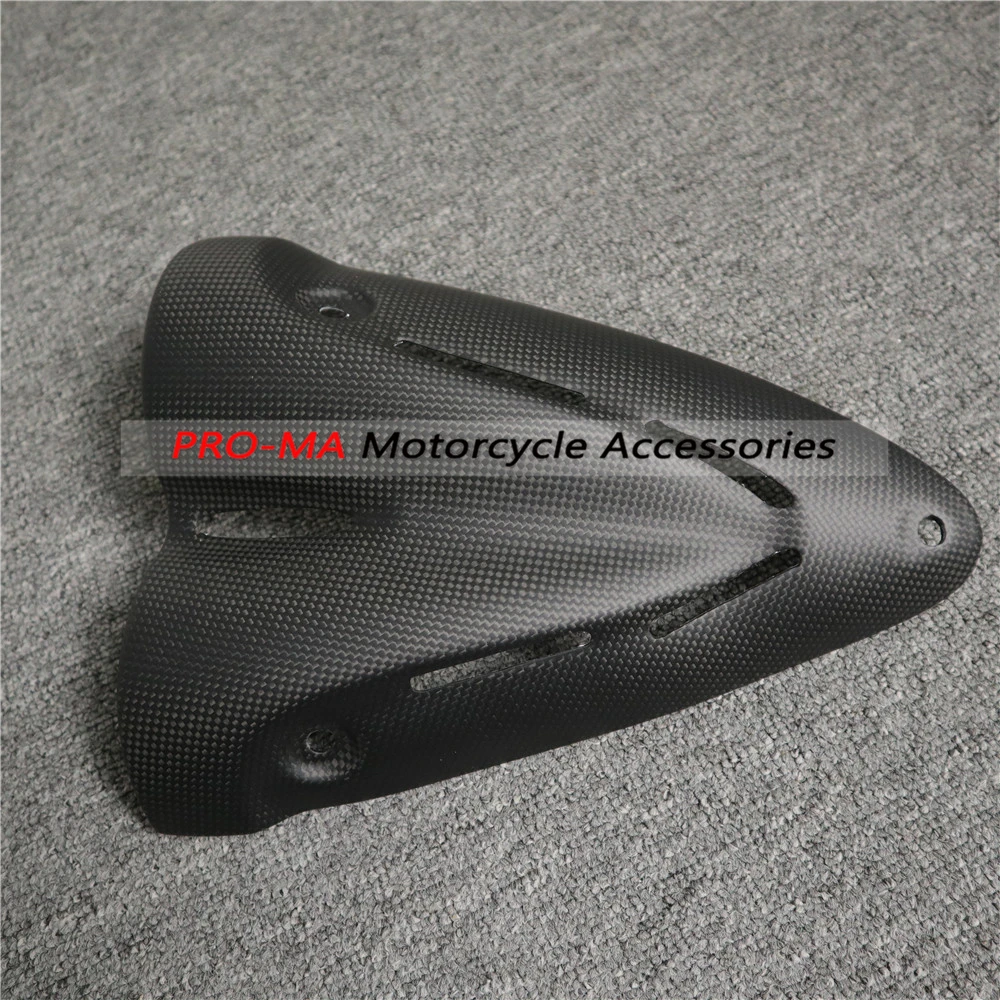 Motorcycle Exhaust Cover Front End in Carbon Fiber For Ducati Diavel 2010 2011 2012 2013 2014 Plain Matte Weave