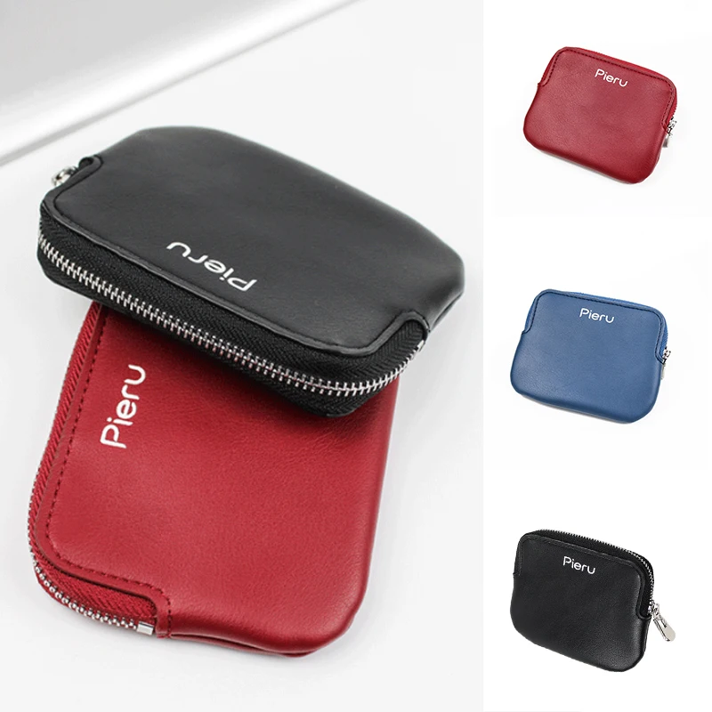 

Women Men Business Card Holder PU Leather Card Wallet Female Credit Card Holder Multifunctional Zipper Small Wallet New
