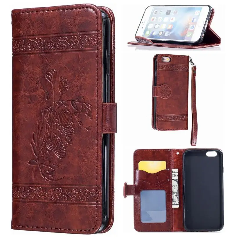 Red Wine D Милый простой чехол из ротанга для apple iphone 11 Pro Max X XR XS 8 7 6 6S Plus флип Fundas слот для карт кошелек сумка для мобильного телефона P27F - Цвет: Red Wine D