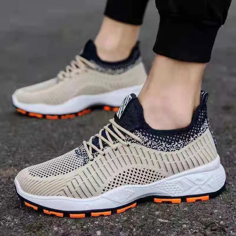 

Summer Men's Sneakers Trendy Lightweight Mesh Vulcanize Shoes Breathable Lace Up Casual Men Running Walking Shoes Man Tennis