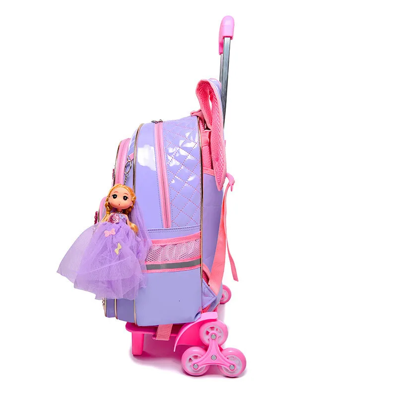Съемный Детский Школьный рюкзак на колесиках детские школьные сумки для девочек
