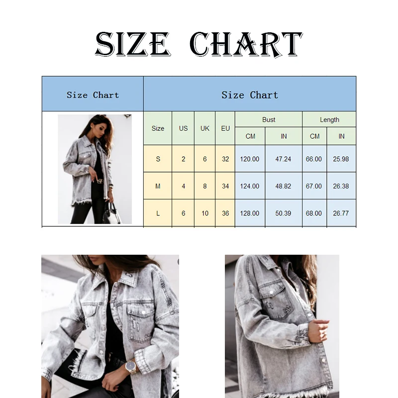 

Vintage Jacket Boyfriend Jacket Gray Color Denim Coat Women 2021 Autumn Wash Make Old Sale Fringed Loose Denim Jacket For Women