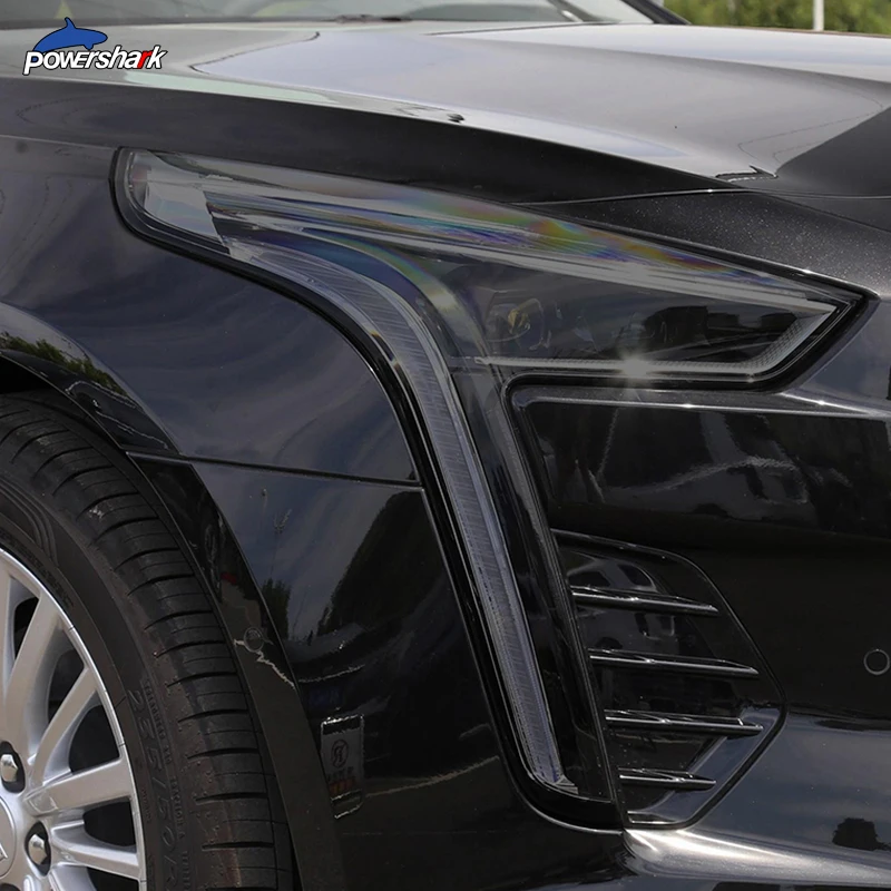 2 Pcs Car Headlight Tint Black Protective Film Smoked Transparent TPU Sticker For Cadillac CT6 2016-Present Accessories 2 Pcs Car Headlight Tint Black Protective Film Smoked Transparent TPU Sticker For Cadillac CT6 2016-Present Accessories