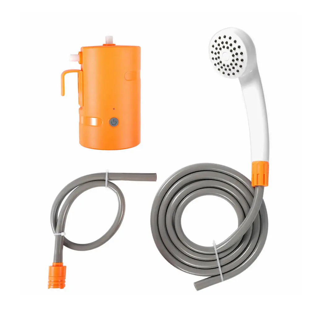 

1 Set Outdoor Shower Head Portable Electric Shower Washing Kit for Car (Orange)