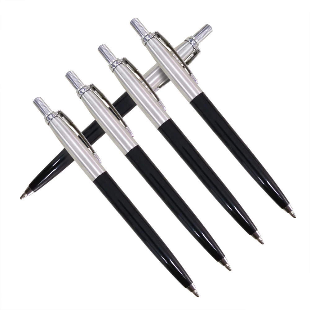 5 шт. офисная канцелярская ручка Коммерческая металлическая шариковая ручка 0,7 мм заправка чернил Черная Автоматическая роликовая Шарикова...