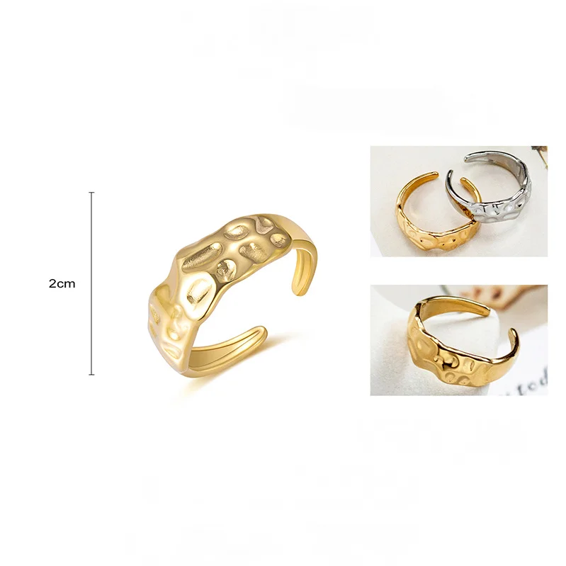 Кольца женские из нержавеющей стали золотистого/стального цвета регулируемые