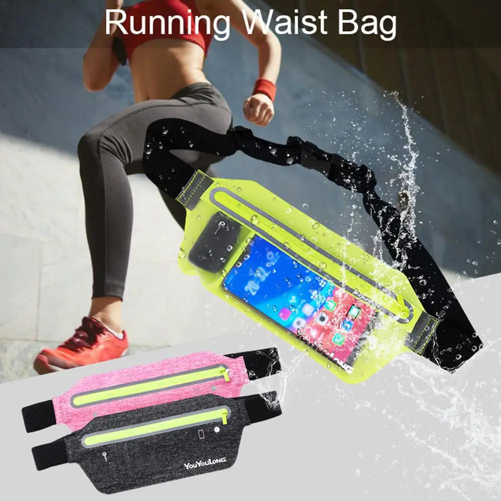 

Running Belt - Running Belt Waist Pack - Sports Waist Bag - Adjustable Running Belt For Gym Workouts Exercise Cycling Walking