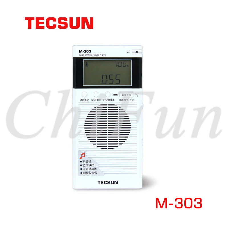 Портативный музыкальный плеер TECSUN M-301/303 Bluetooth громкий динамик встроенная