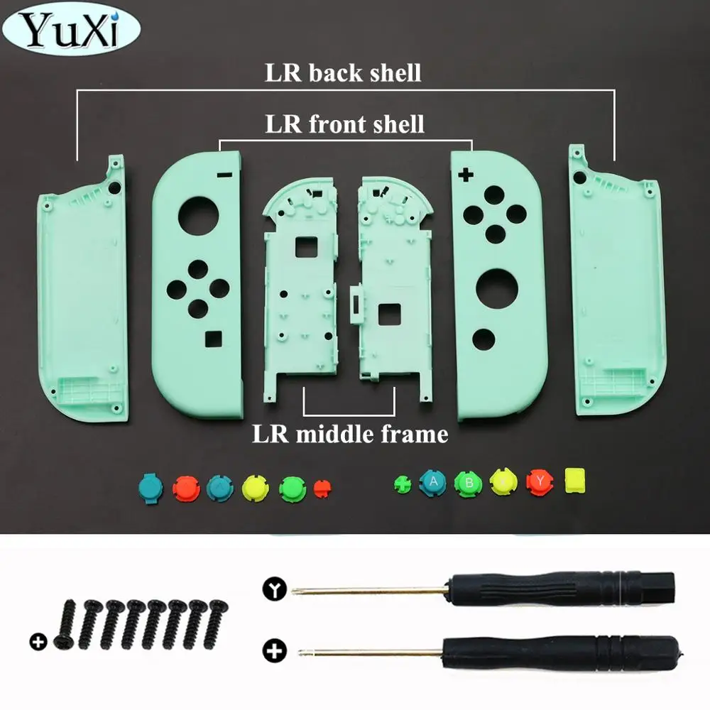 

YuXi DIY Replacement Case for Nintend Switch Joy Con with Repair Tools Animal Crossing Consoles Shell Cover Protection Housing