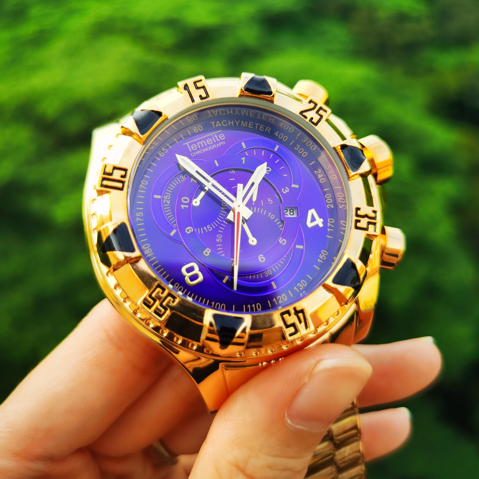 Часы TEMEITE Мужские кварцевые в стиле милитари модные брендовые роскошные