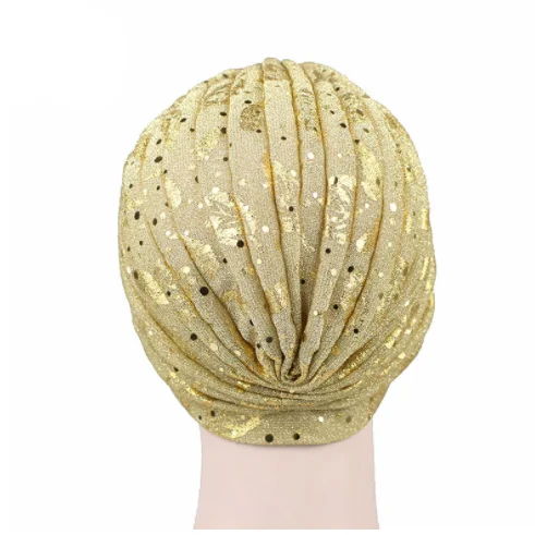 

New women's fashion headscarf shiny print headscarf hat Muslim headscarf headdress hair set headband hair accessories headscarf