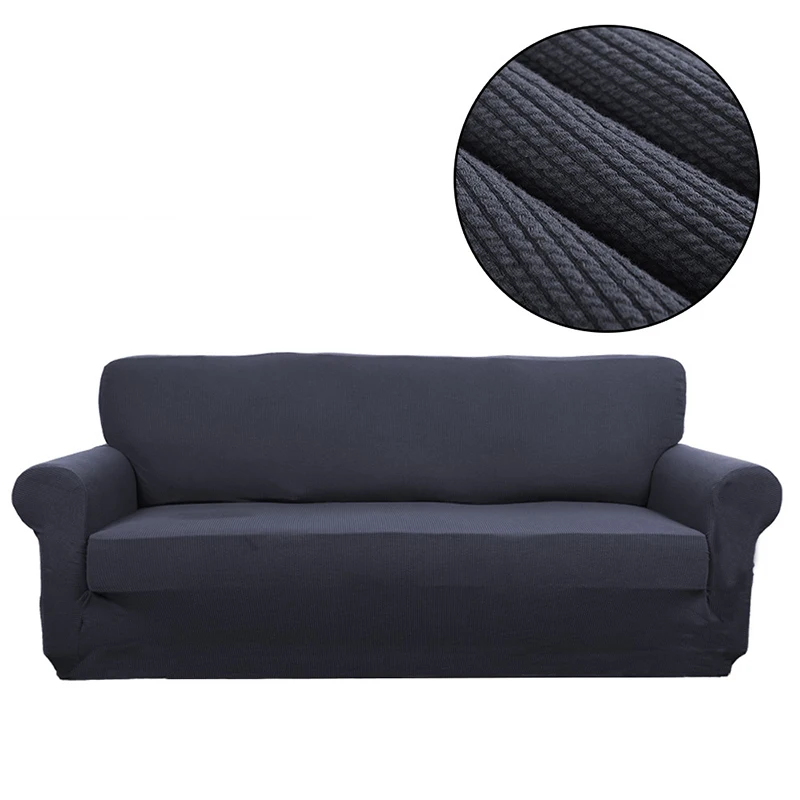 Жаккардовый эластичный чехол для дивана в гостиную L-образной формы защитный