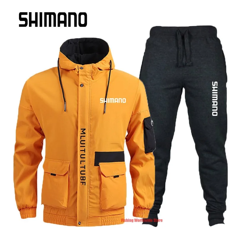 

2021 New Shimanos Fishing Suits Autumn Summer Outdoor Hooded Sport Fishing Jacket And Pants Breathable Men Fishing Clothings