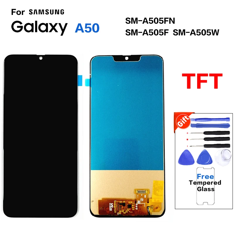 TFT ЖК дисплей для Samsung Galaxy A50 сменный сенсорный экран A505 A505G с дисплеем функцией