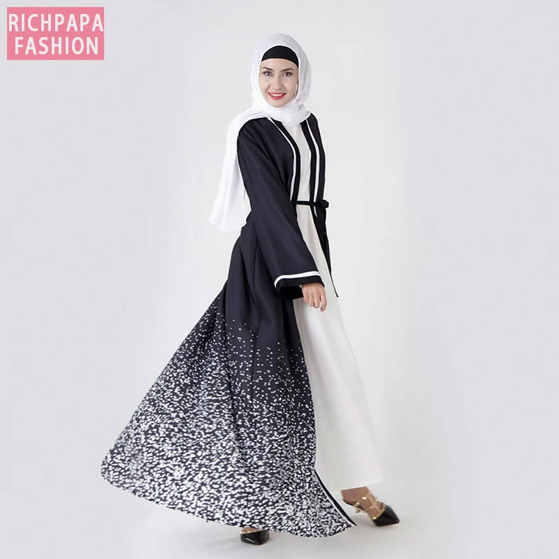 Кимоно с открытой абаей мусульманское платье кафтан в Дубае женское турецкое