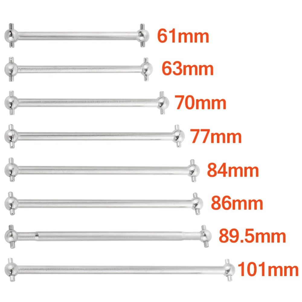 2 шт. стальной металлический приводной вал для радиоуправляемого автомобиля Dogbone