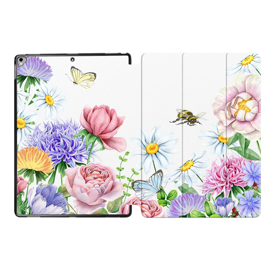 IP13 MTT Flower чехол для планшета для iPad Pro 12,9 '' из искусственной кожи откидная подставка смарт-чехол защитный чехол A1584 A1652 A1670 A1671 - Цвет: IP13