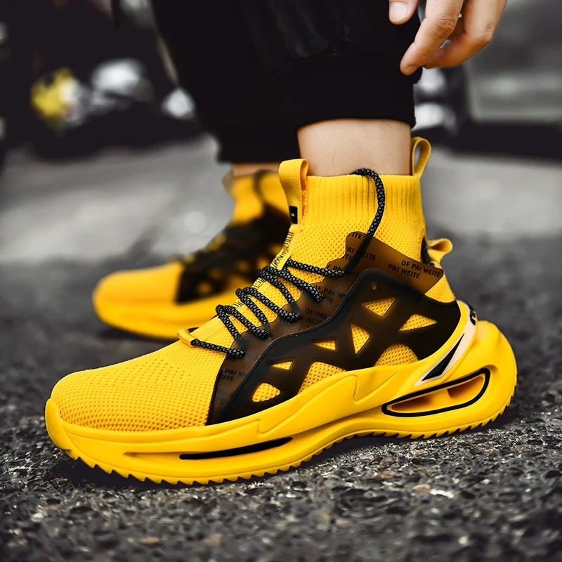 

New Basketball Shoes White High-top Sneakers Outdoor Sport Shoes Training Athletic Jogging Sock Shoes Mens Retro Basketball Shoe
