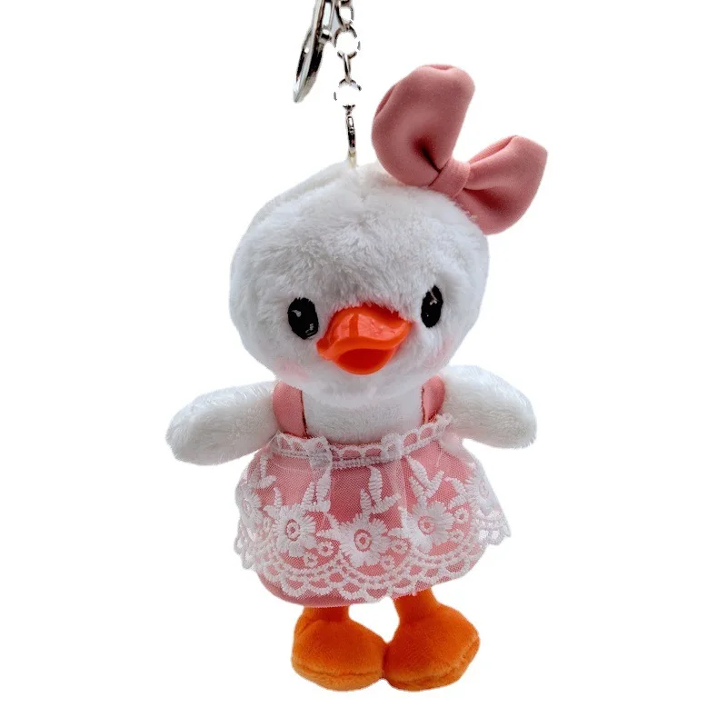 Новинка симпатичное платье-Утенок юбка с цветком модная плюшевая подвеска