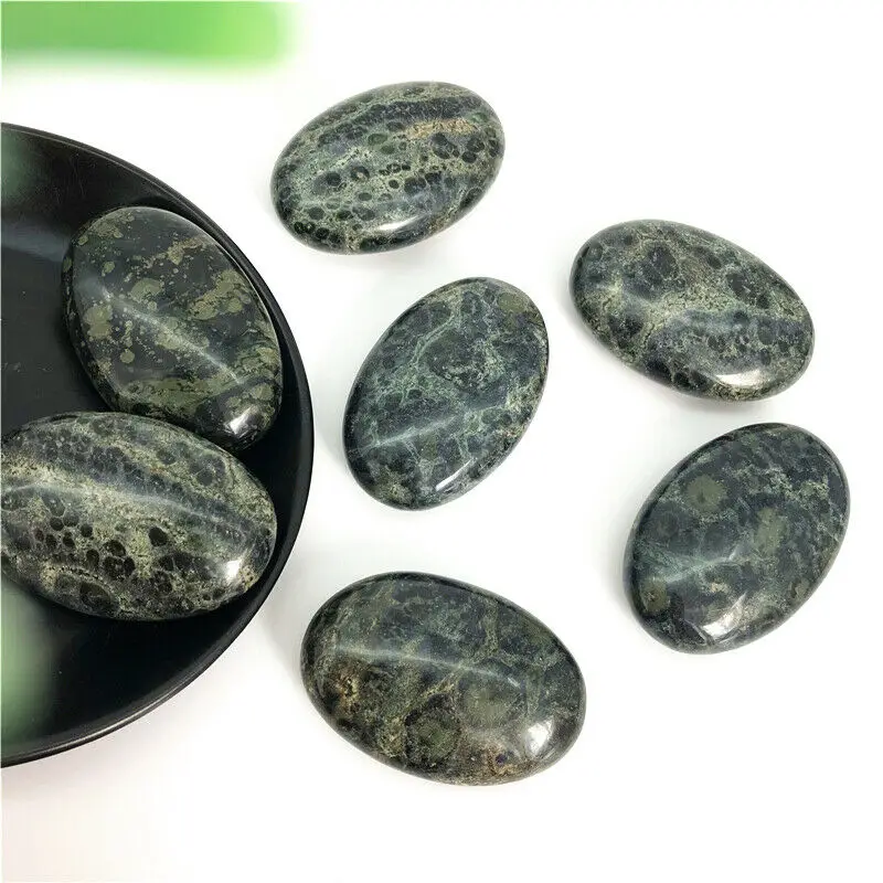 

Drop Shipping 1pc Natural Peacock Eye Crystal Palm Massage Therapy Polished Stone Healing Gift Natural Stones and Crystals