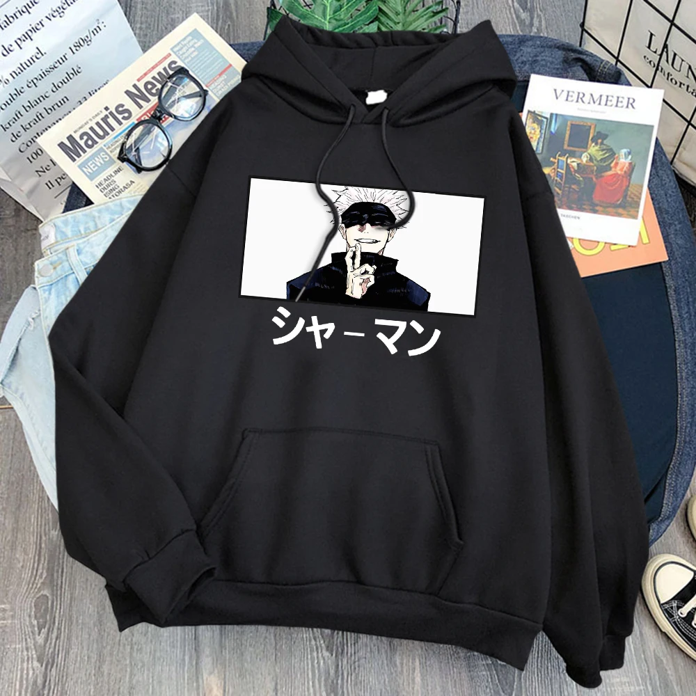 

Gojo Satoru Jujutsu Kaisen Sweatshirts Man Loose Harajuku Casual Hooded Pullover Mens Vintage Cartoons Hip Hop Punk Sweatshirts