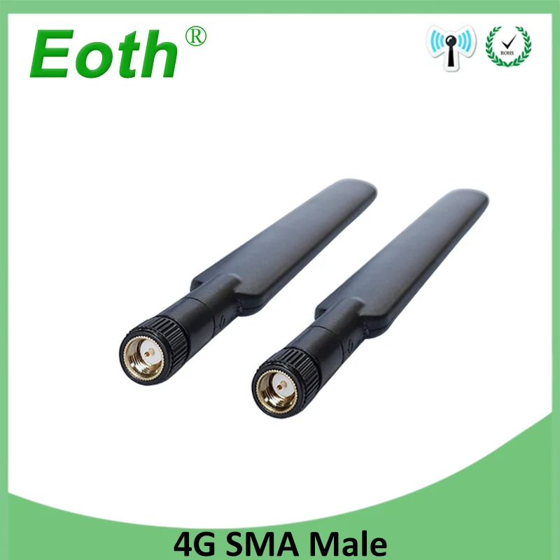 Eoth 10pcs  4G lte antenna 5dbi SMA Male Connector Plug antenne router external repeater wireless modem antene