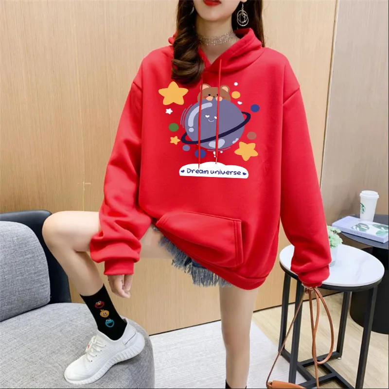 

Fashion Brand Woman's Hoodies 2021 Spring Autumn Ladies Casual Hoodies Sweatshirts Woman Cute Kawaii Hoodies Sweatshirt Tops