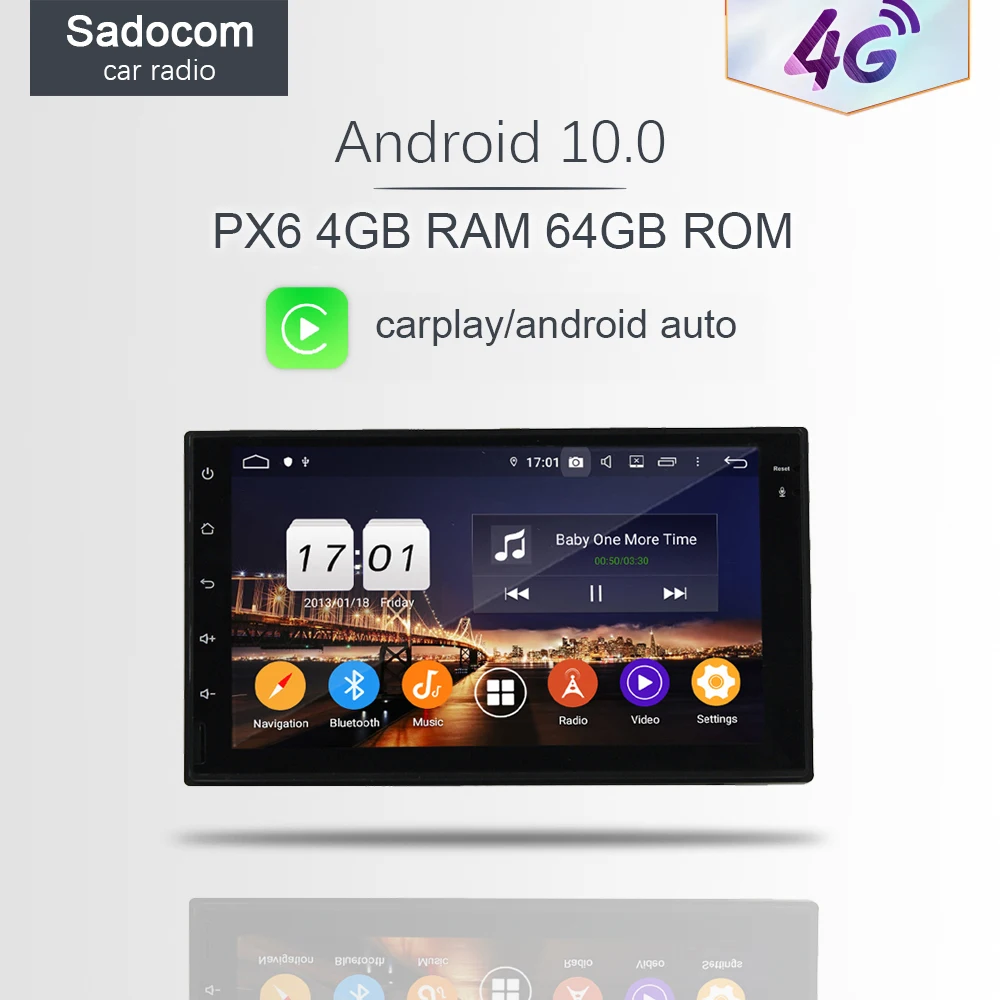 DSP PX6 2 din Android 9 0 автомобильный мультимедийный плеер 4 Гб ОЗУ 64 ПЗУ 8 ядер GPS ГЛОНАСС