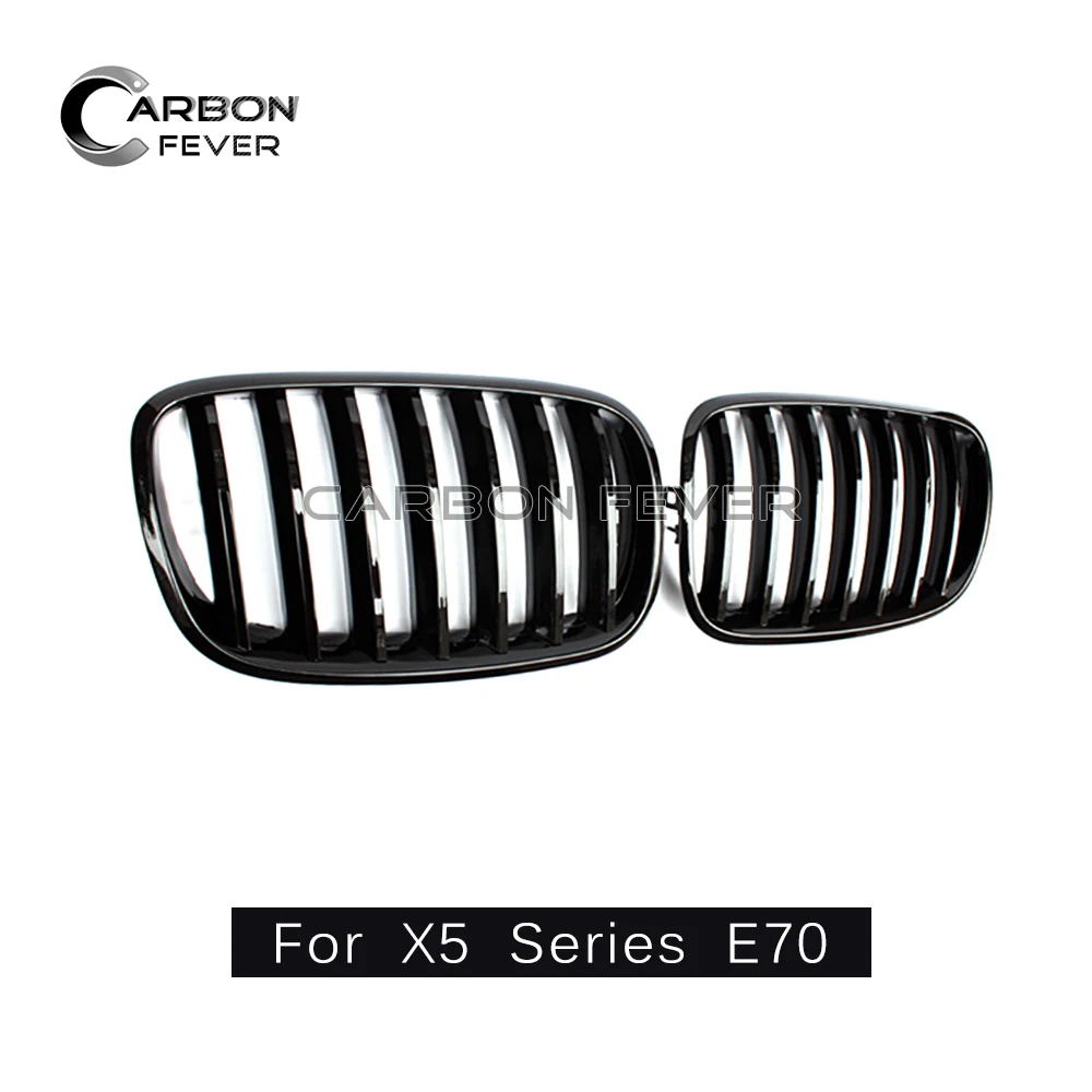 Передняя часть ABS 1 Slat Grill для BMW X5 2007 2013 X6 2008 2014 E70 E71 бампер почек Girlle внешняя