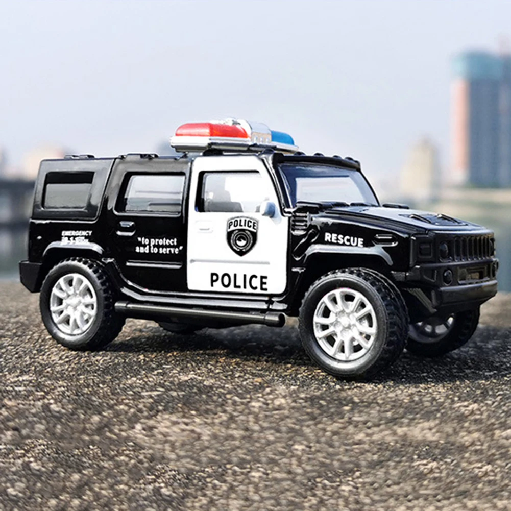 1/36 моделирование полицейский автомобиль тянуть назад грузовик Модель Детская