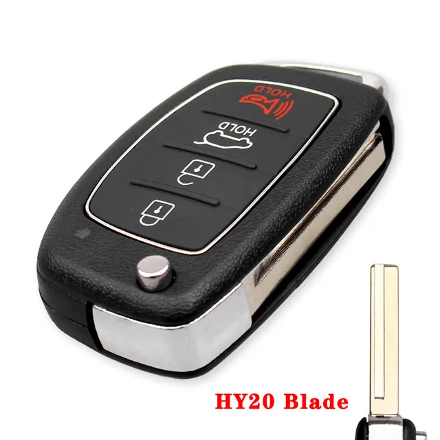 

XNRKEY HY20 #B Blade 3+1Button Flip Key Shell For Hyundai KIA Flip Key B Blade