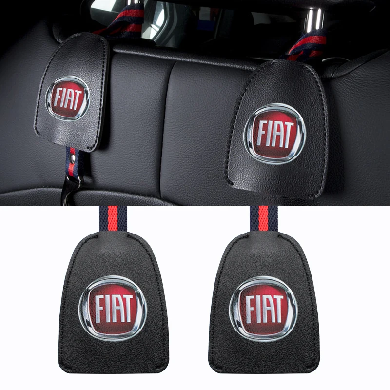 

Leather Multifunction hook up Car Seat Back Hooks Hangers Organizer For Fiat 500x ducato tipo panda bravo doblo stilo freemont