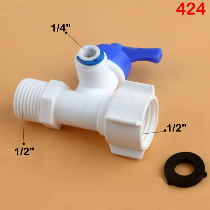 Пластиковый шаровой кран с обратным осмосом тройник быстрой соединением шланг 1/4