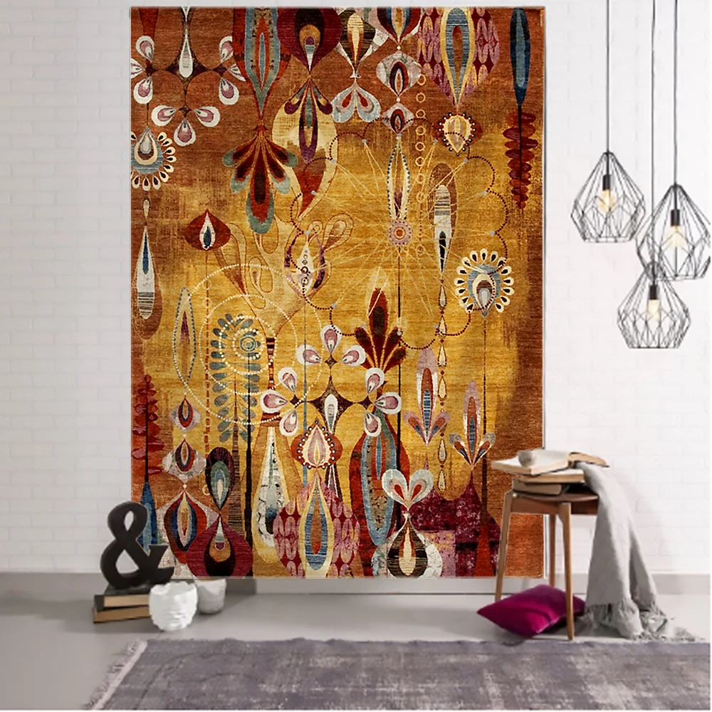 

Boho Decor Abstract Flower Tapestry Wall Hanging Bohemia Tapestry Room Home Decoration Mandala Hippie Tapiz Decoration Mural