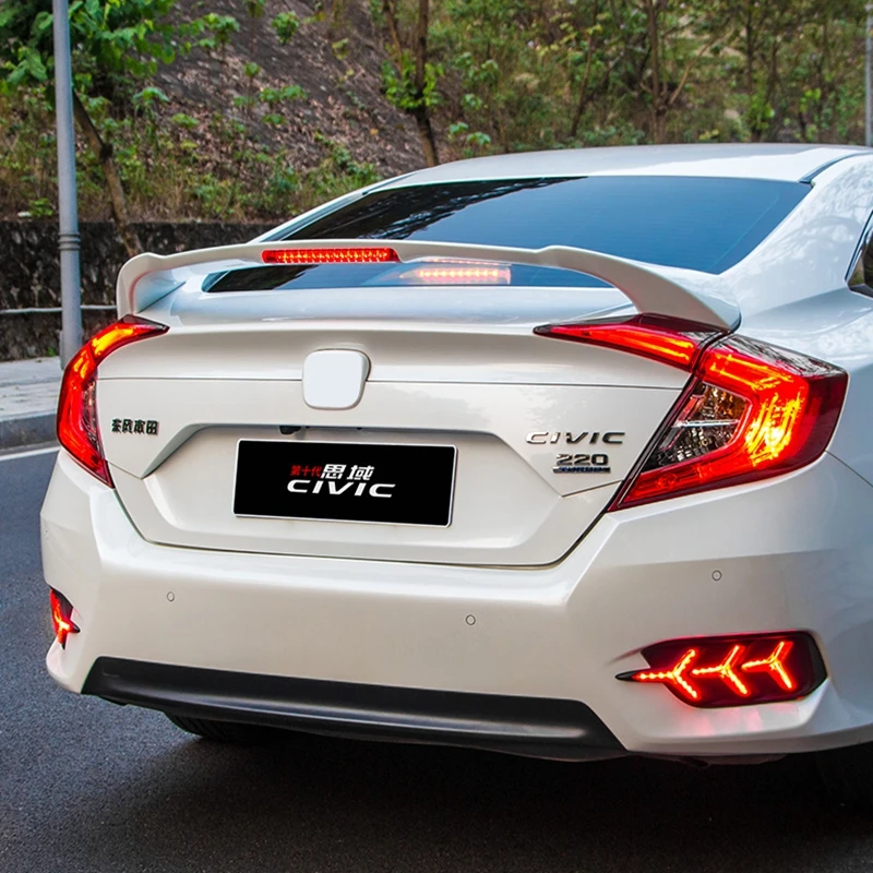 Для Honda Civic 2016 2017 2018 спойлер заднего крыла багажник загрузки крылья abs спойлеры DS