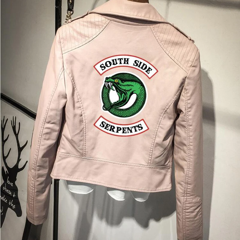 Куртка из искусственной кожи для женщин Southside Serpents уличная мотоциклетная куртка