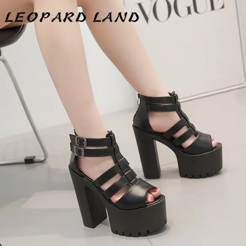 2021 г. новые летние сандалии с леопардовым принтом женская обувь на толстой