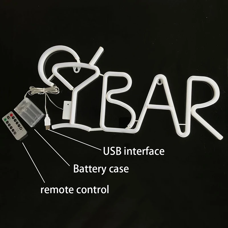 Wanxing светодиодный ная неоновая вывеска для бара букв неоновый настенный