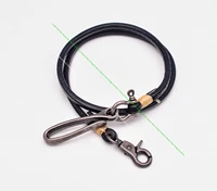 15 30 handmade long biker motocycle trucker black thick veg cowhide plain leather keyring jean wallet chain with hook clasp