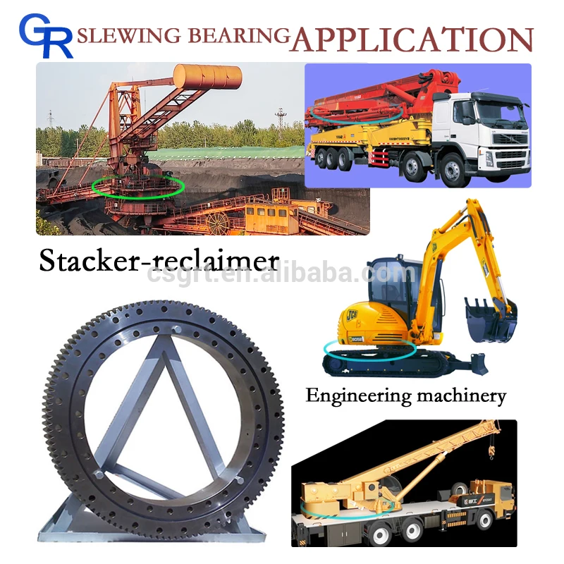

single-row slew ring bearingworm drive HD450-7slewing bearing for crane ring box