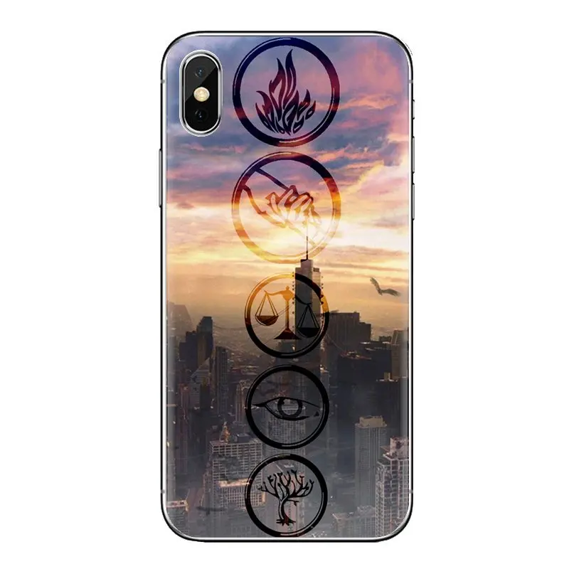 For Samsung Galaxy S3 S4 S5 Mini S6 S7 Edge S8 S9 S10 Plus Note 3 4 5 8 9 Divergent Factions American logo Transparent TPU Cases |