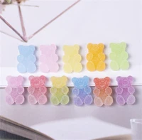 20pcsbag jelly cute gummy bear nail art decorations resin accessories diy ornaments manicure jewelry acrylic 3d charms