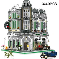 3369 pcs high tech street view building blocks jazz cafe store architecture toys birthday gift for adult kids