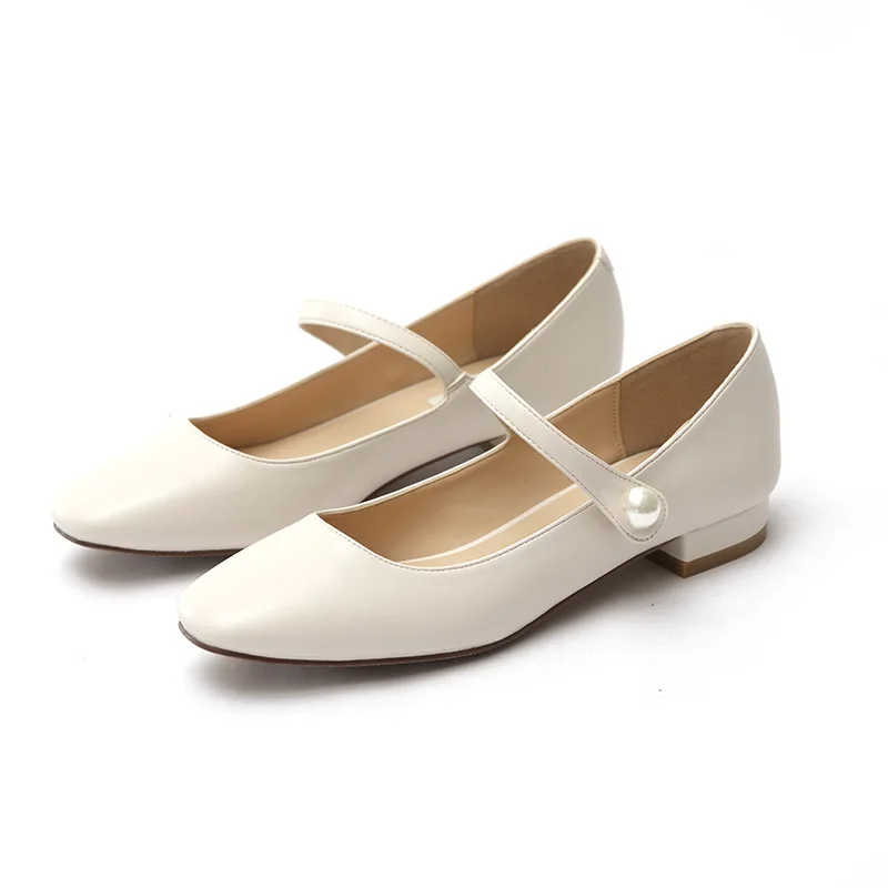 

2020 Summer New Fall Mary Jane Pearl Princess Apartment Slippers Single Shoe Cover Feet Pump Women's Shoes platform heels